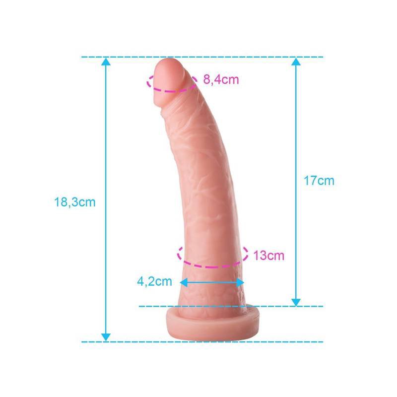 PRÓTESE  SILICONE MACIÇA 17,5 X 4 CM - CASEX