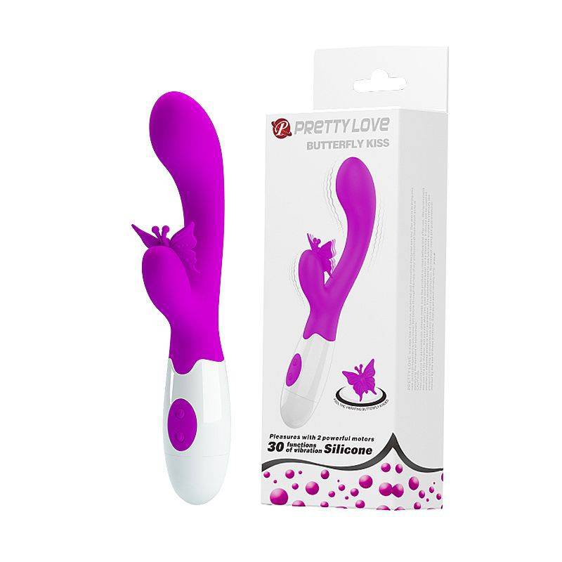 VIBRADOR PONTO G BUTTERFLY KISS PRETTY LOVE A PILHA