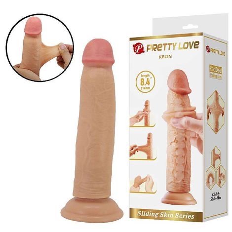 PÊNIS DE BORRACHA DUPLA DENSIDADE SLIDY 8