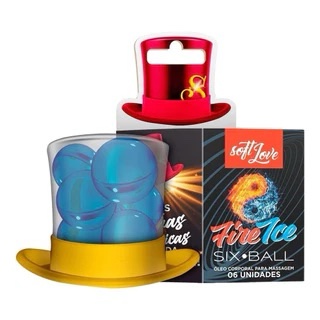 SEX BALL FIRE ICE BOLINHA EXCITANTE 6 UNIDADES