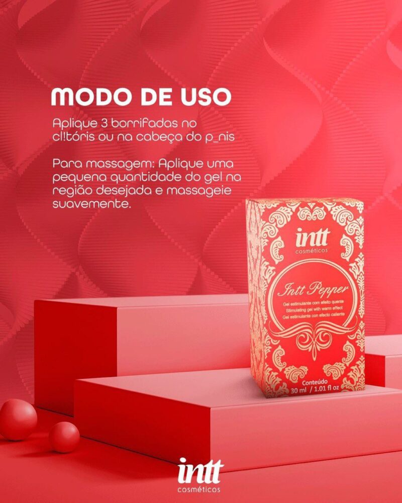 ESTIMULANTE FEMININO HALLS VIBER E HOT PEPPER  30ML - INTT - Imagem 3