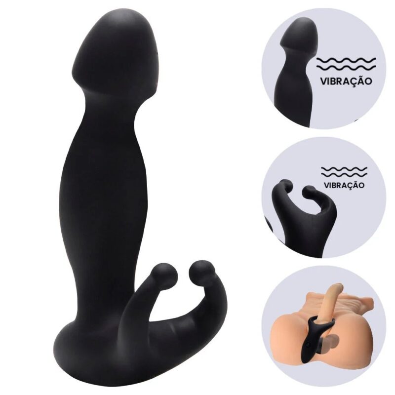 VIBRADOR PRÓSTATA COM ANEL E BULLET CIA IMPORT