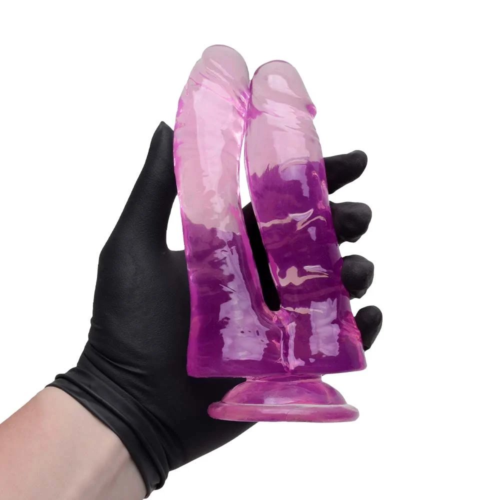PENIS DUPLO TRANSPARENTE 17.5 CM POR 3.5 CM SEXY IMPORT - Imagem 3